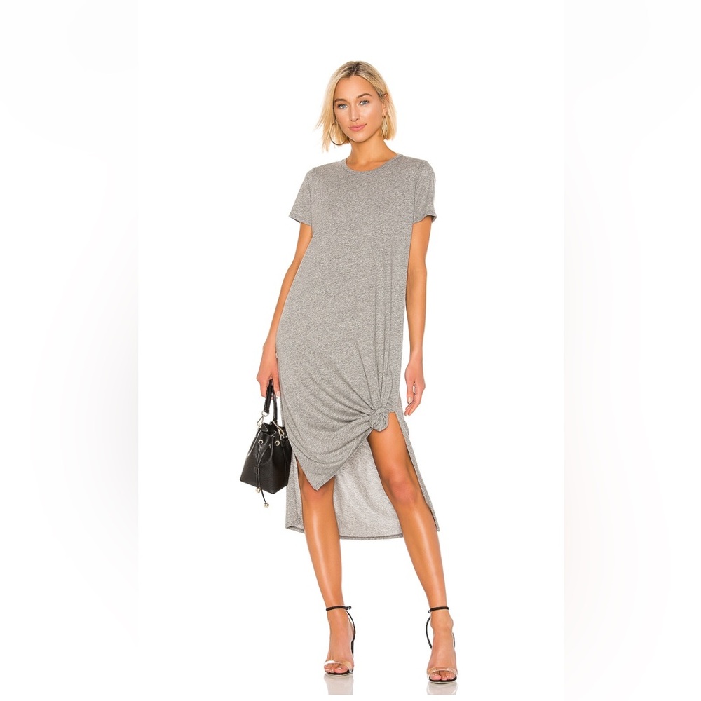 Michael Lauren grey midi dress